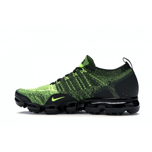 Кроссы Nike Air VaporMax Flyknit 2 Volt Black - мужская сетка размеров