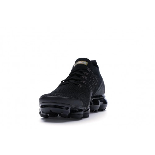 Кроссы Nike Air VaporMax 2 Black Metallic Gold (W) - женская сетка размеров