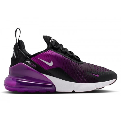 Nike Air Max 270 Black Vivid Purple (GS) - подростковая сетка размеров