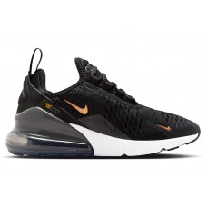 Подростковые Nike Air Max 270 Black Laser Orange Metallic Copper (GS)