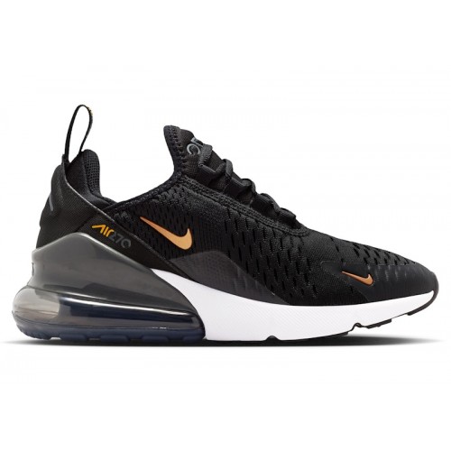 Nike Air Max 270 Black Laser Orange Metallic Copper (GS) - подростковая сетка размеров