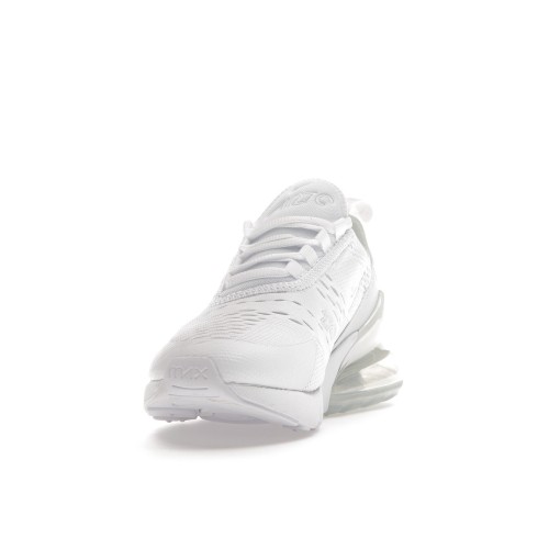 Кроссы Nike Air Max 270 White Metallic Silver (GS) - подростковая сетка размеров