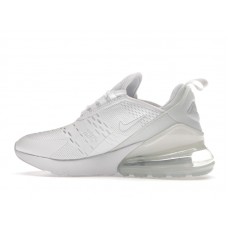 Подростковые Nike Air Max 270 White Metallic Silver (GS)