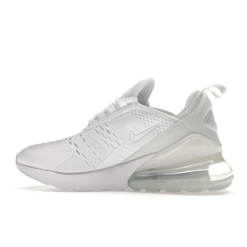 Кроссы Nike Air Max 270 White Metallic Silver (GS) - подростковая сетка размеров