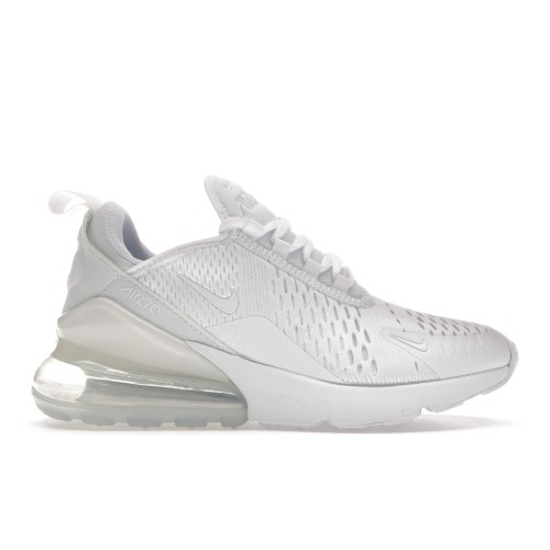 Кроссы Nike Air Max 270 White Metallic Silver (GS) - подростковая сетка размеров