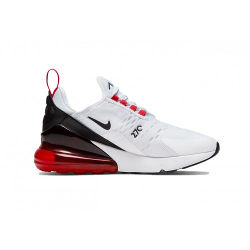 Кроссы Nike Air Max 270 White Red (GS) - подростковая сетка размеров