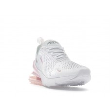 Подростковые Nike Air Max 270 White Light Smoke Grey Pink Foam (GS)