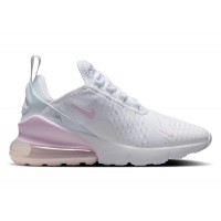 Подростковые Nike Air Max 270 White Light Smoke Grey Pink Foam (GS)