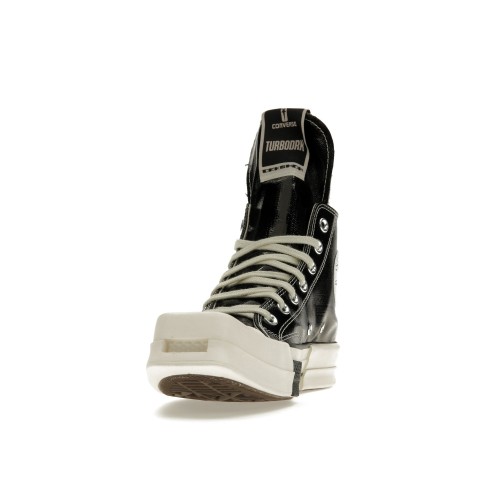 Кроссы Converse TURBODRK Chuck Taylor All Star 70 Hi Rick Owens DRKSHDW Black Lacquered Denim - мужская сетка размеров