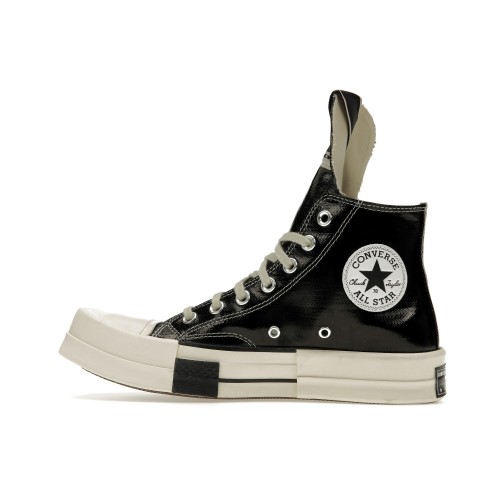 Кроссы Converse TURBODRK Chuck Taylor All Star 70 Hi Rick Owens DRKSHDW Black Lacquered Denim - мужская сетка размеров