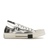 Converse TURBODRK Chuck Taylor All Star 70 Ox Rick Owens DRKSHDW Silver White