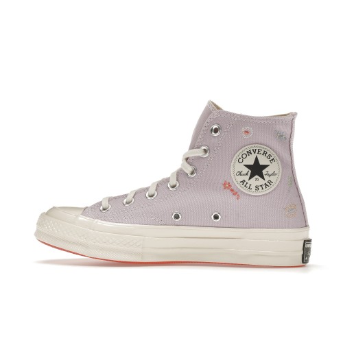 Кеды Converse Chuck Taylor All-Star 70 Hi Embroidered Floral Pale Amethyst - мужская сетка размеров