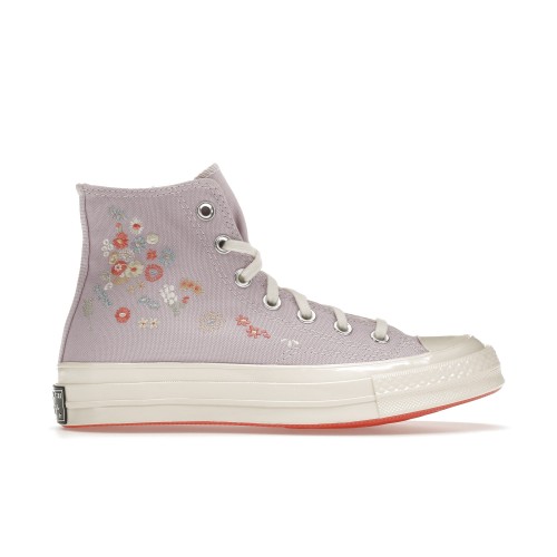 Кеды Converse Chuck Taylor All-Star 70 Hi Embroidered Floral Pale Amethyst - мужская сетка размеров