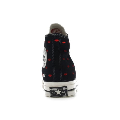 Кеды Converse Chuck Taylor All-Star 70 Hi Embroidered Lips Black - мужская сетка размеров