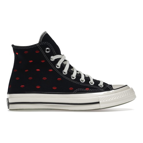 Кеды Converse Chuck Taylor All-Star 70 Hi Embroidered Lips Black - мужская сетка размеров