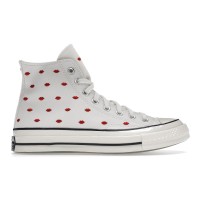 Кеды Converse Chuck Taylor All-Star 70 Hi Embroidered Lips Vintage White