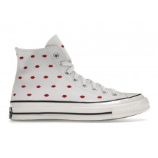 Кеды Converse Chuck Taylor All-Star 70 Hi Embroidered Lips Vintage White