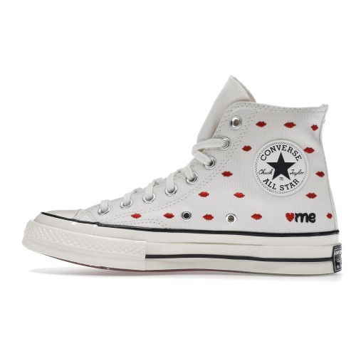 Кеды Converse Chuck Taylor All-Star 70 Hi Embroidered Lips Vintage White - мужская сетка размеров