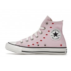 Женские кеды Converse Chuck Taylor All-Star Hi Embroidered Hearts Pink (W)