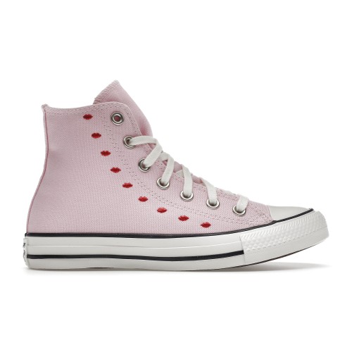 Кеды Converse Chuck Taylor All-Star Hi Embroidered Hearts Pink (W) - женская сетка размеров