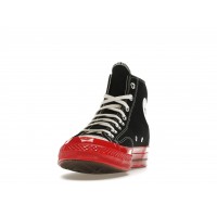 Кеды Converse Chuck Taylor All Star 70 Hi Comme des Garcons PLAY Black Red Midsole