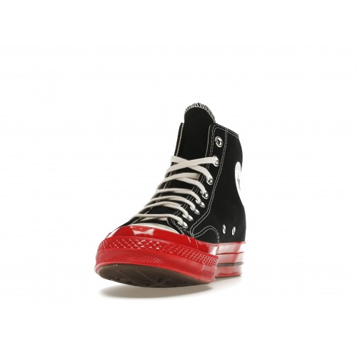 Кроссы Converse Chuck Taylor All Star 70 Hi Comme des Garcons PLAY Black Red Midsole - мужская сетка размеров