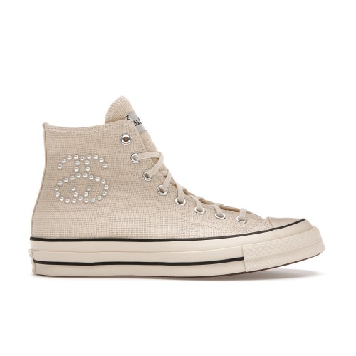 Кроссы Converse Chuck Taylor All Star 70 Hi Stussy Fossil Pearl - мужская сетка размеров