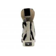 Кеды Converse TURBODRK Chuck Taylor All Star 70 Hi Rick Owens DRKSHDW Sherpa Zebra Print White Black