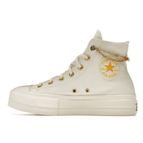 Кроссы Converse Chuck Taylor All Star Platform Gold Chain Thriftshop Yellow (W) - мужская сетка размеров