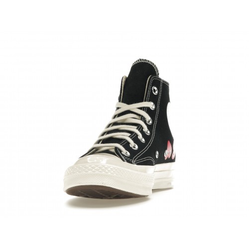 Кроссы Converse Chuck Taylor All Star 70 Hi Comme des Garcons PLAY Multi-Heart Black - мужская сетка размеров