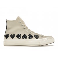 Кеды Converse Chuck Taylor All Star 70 Hi Comme des Garcons PLAY Multi-Heart Milk