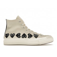 Кеды Converse Chuck Taylor All Star 70 Hi Comme des Garcons PLAY Multi-Heart Milk