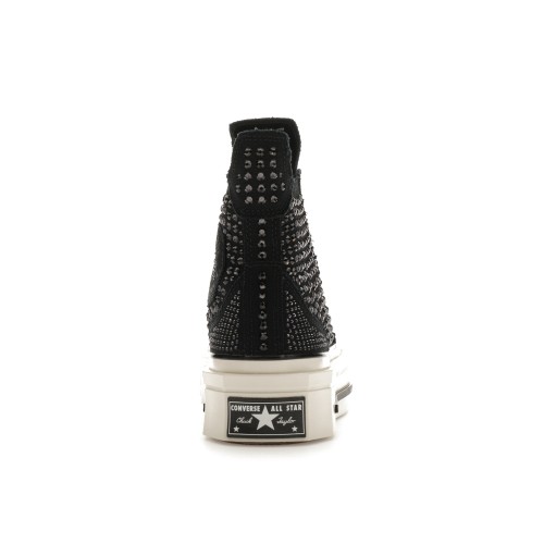 Кроссы Converse Chuck Taylor All Star 70 Hi De Luxe Squared Swarovski Black (W) - мужская сетка размеров