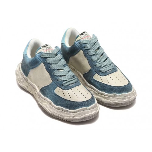 Кроссы Maison Mihara Yasuhiro Wayne OG Sole DR Leather Low Vintage Blue - мужская сетка размеров