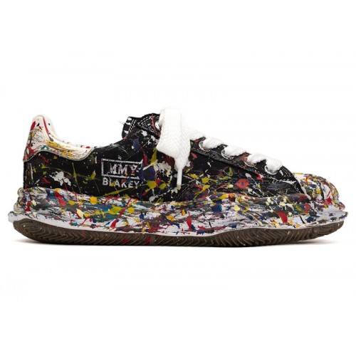 Maison Mihara Yasuhiro Blakey OG Sole Canvas Low Sputtering Paint Black White - мужская сетка размеров