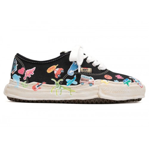Maison Mihara Yasuhiro Baker OG Sole Canvas Low Printed Sticker Black - мужская сетка размеров