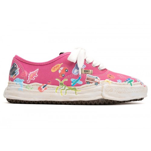 Maison Mihara Yasuhiro Baker OG Sole Canvas Low Printed Sticker Pink - мужская сетка размеров