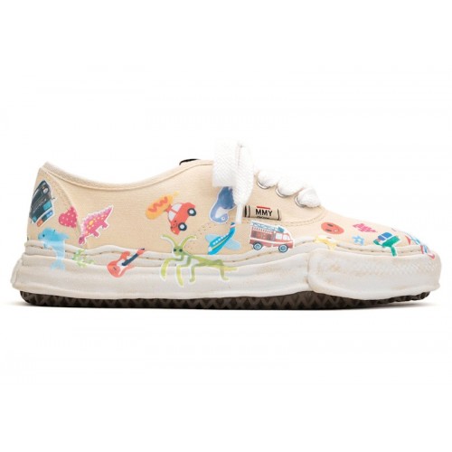 Maison Mihara Yasuhiro Baker OG Sole Canvas Low Printed Sticker White - мужская сетка размеров