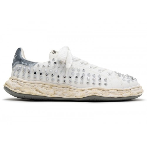 Maison Mihara Yasuhiro Charles OG Sole Studded Canvas Low White - мужская сетка размеров