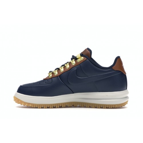 Кроссы Nike Lunar Force 1 Duckboot Low Obsidian Saddle Brown - мужская сетка размеров