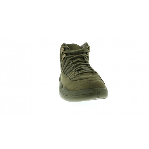 Кроссы Jordan 12 Retro PSNY Olive - мужская сетка размеров