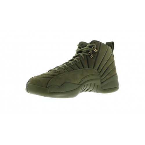 Кроссы Jordan 12 Retro PSNY Olive - мужская сетка размеров
