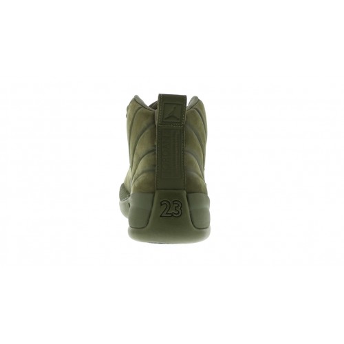 Кроссы Jordan 12 Retro PSNY Olive - мужская сетка размеров