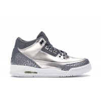 Подростковые кроссовки Jordan 3 Retro Premium Heiress Metallic Silver (GS)