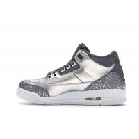 Подростковые Jordan 3 Retro Premium Heiress Metallic Silver (GS)