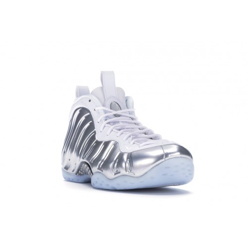 Кроссы Nike Air Foamposite One Chrome White (W) - женская сетка размеров
