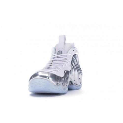 Кроссы Nike Air Foamposite One Chrome White (W) - женская сетка размеров