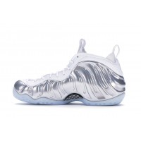 Женские кроссовки Nike Air Foamposite One Chrome White (W)