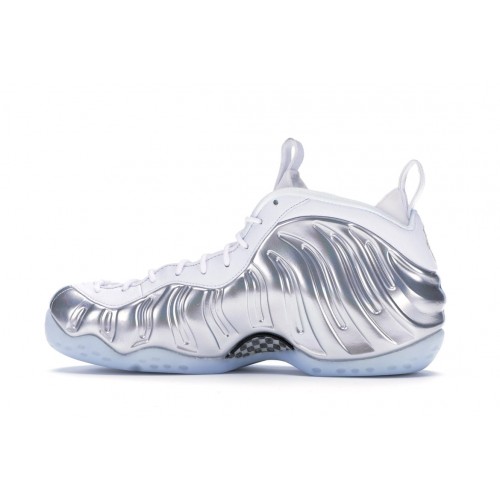 Кроссы Nike Air Foamposite One Chrome White (W) - женская сетка размеров