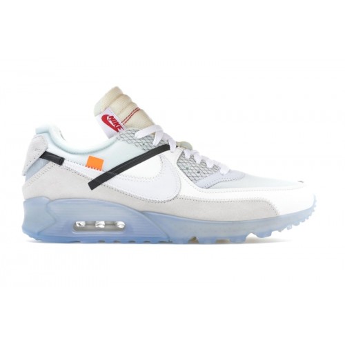 Кроссы Nike Air Max 90 Off-White - мужская сетка размеров